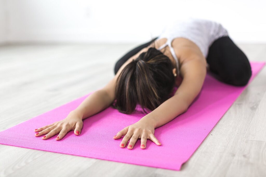 Gentle mindful movement like stretching in the morning