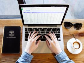 Minimalist Notion for mindful productivity on a laptop screen, clean layout with only a few icons, soft natural lighting.